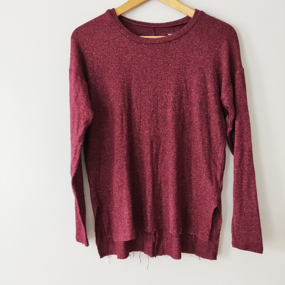 American Eagle Soft & Sexy plush maroon shirt - Picture 2 of 8
